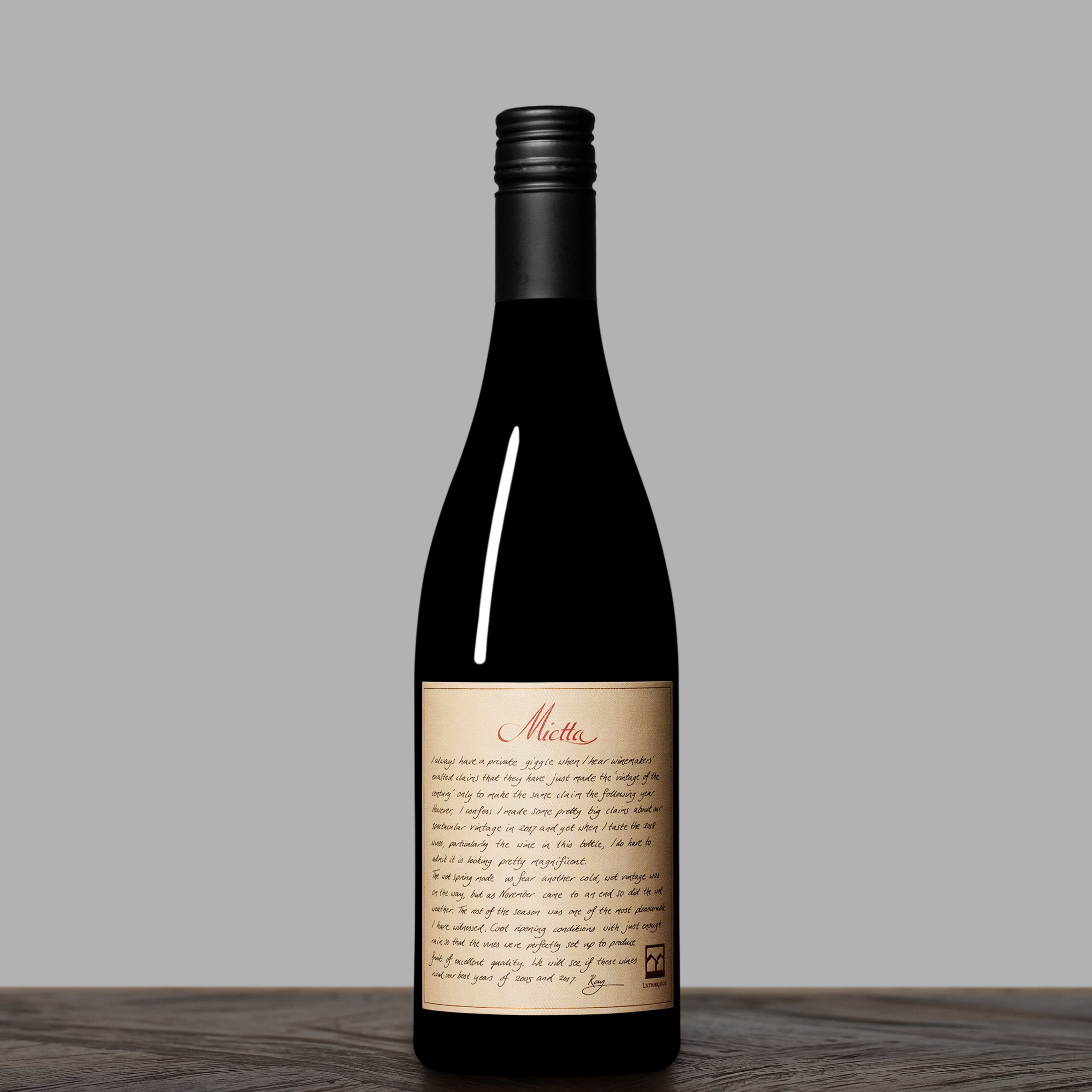 2018 Lethbridge Mietta Pinot Noir Wine More Cellars